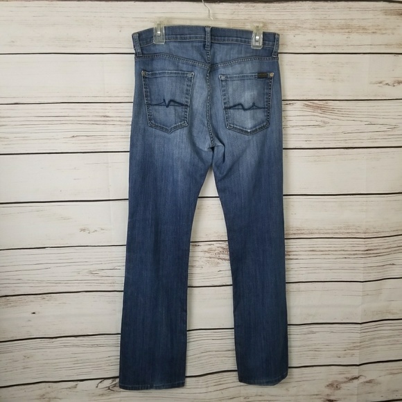 💰7 For All Mankind Standard Straight Leg Button Fly Jeans - Picture 5 of 7